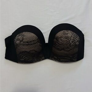 Wonderbra Black Lace Strapless Bra